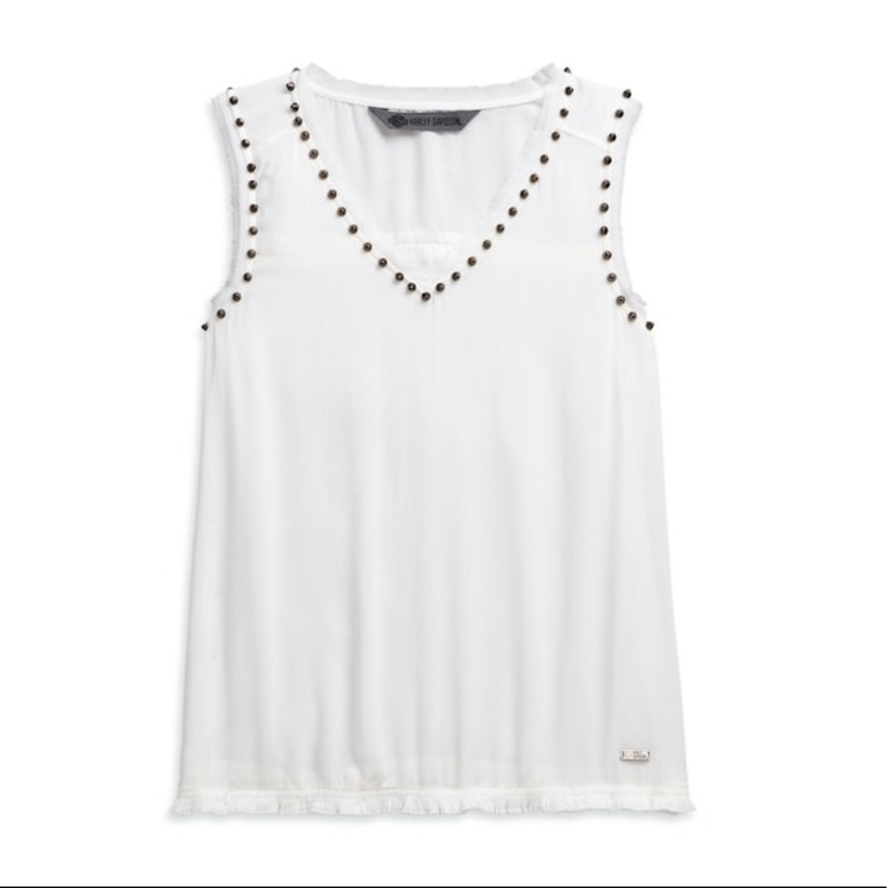 Harley-Davidson Women’s Studded V-Neck Top Size XS
